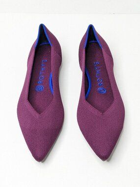 Rothy's The Point Pointed Toe Ballet Flats Orchid Womens 10